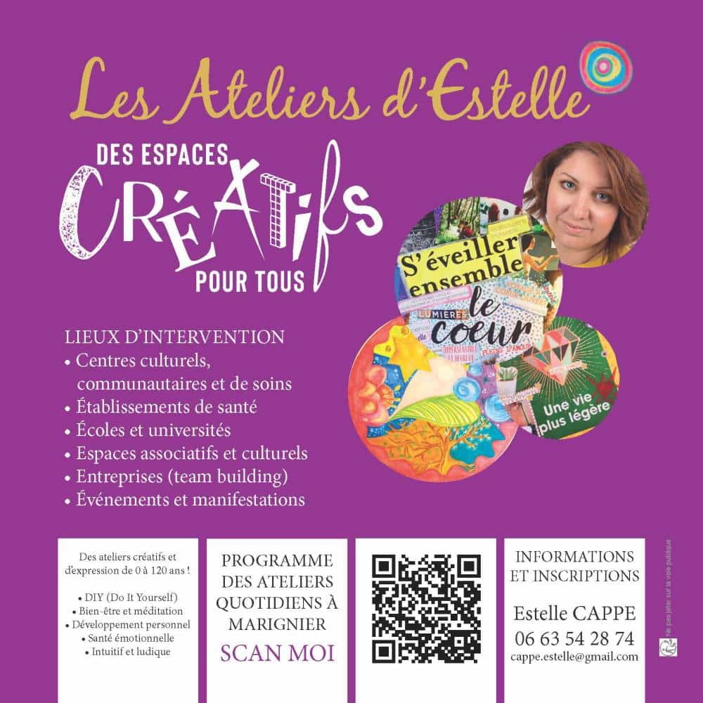 FLYERS AFFICHES CARRE Verso LES ATELIERS D'ESTELLE